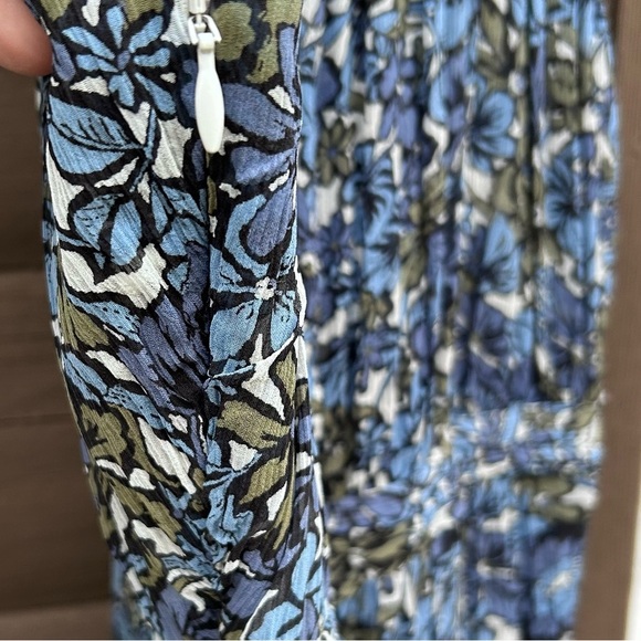 Veronica Beard Florencia Floral Maxi Dress Blue Multi Size 16 - Picture 5 of 15